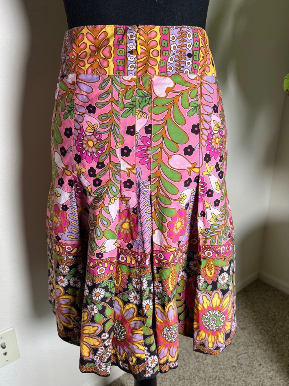 CAbi Women’s Vintage Y2K Ashbury Floral High Rise A-Line Pleated Skirt Size 4 - Picture 8 of 16
